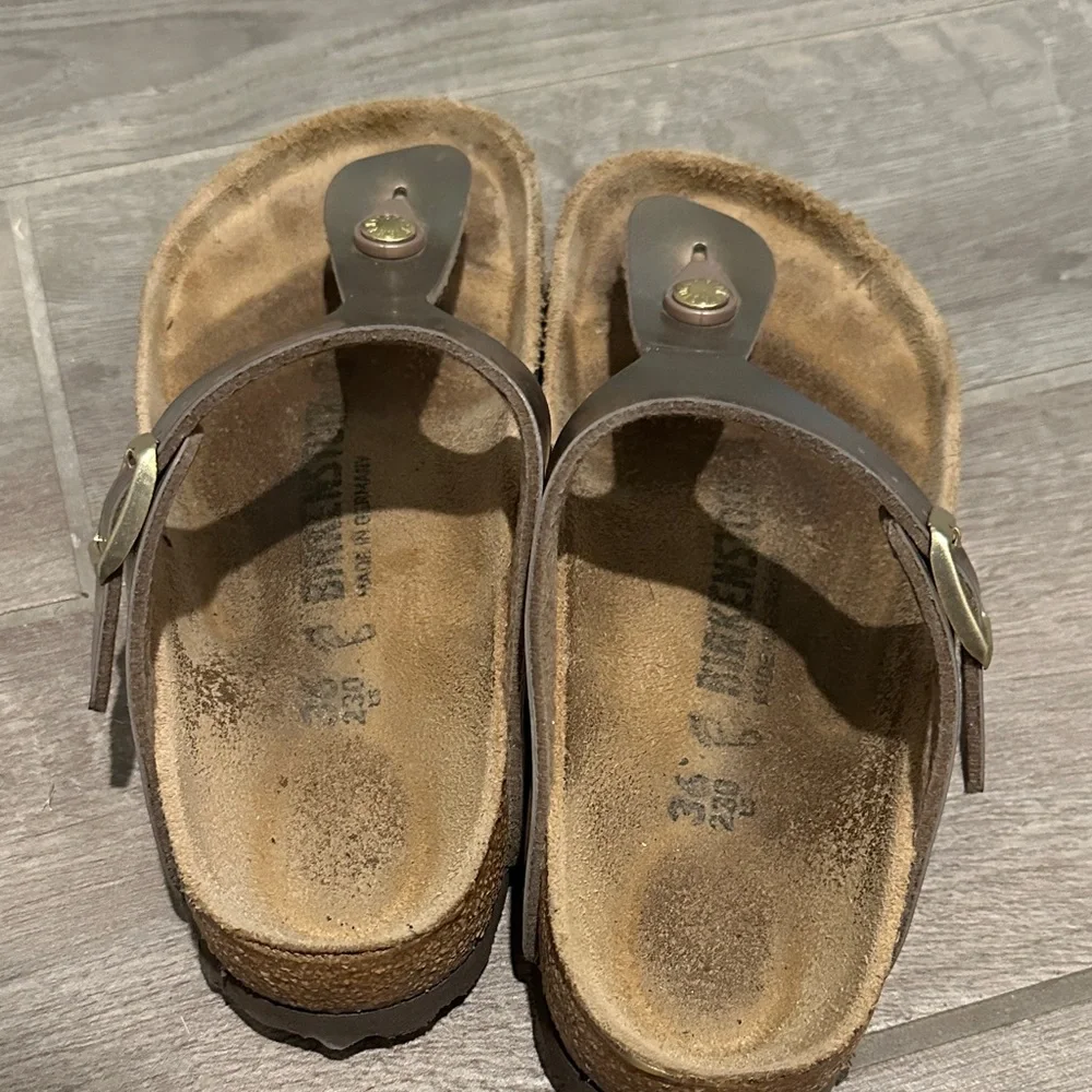 Birkenstock Metallic Brown Women's Slippers - Picture 3 of 4